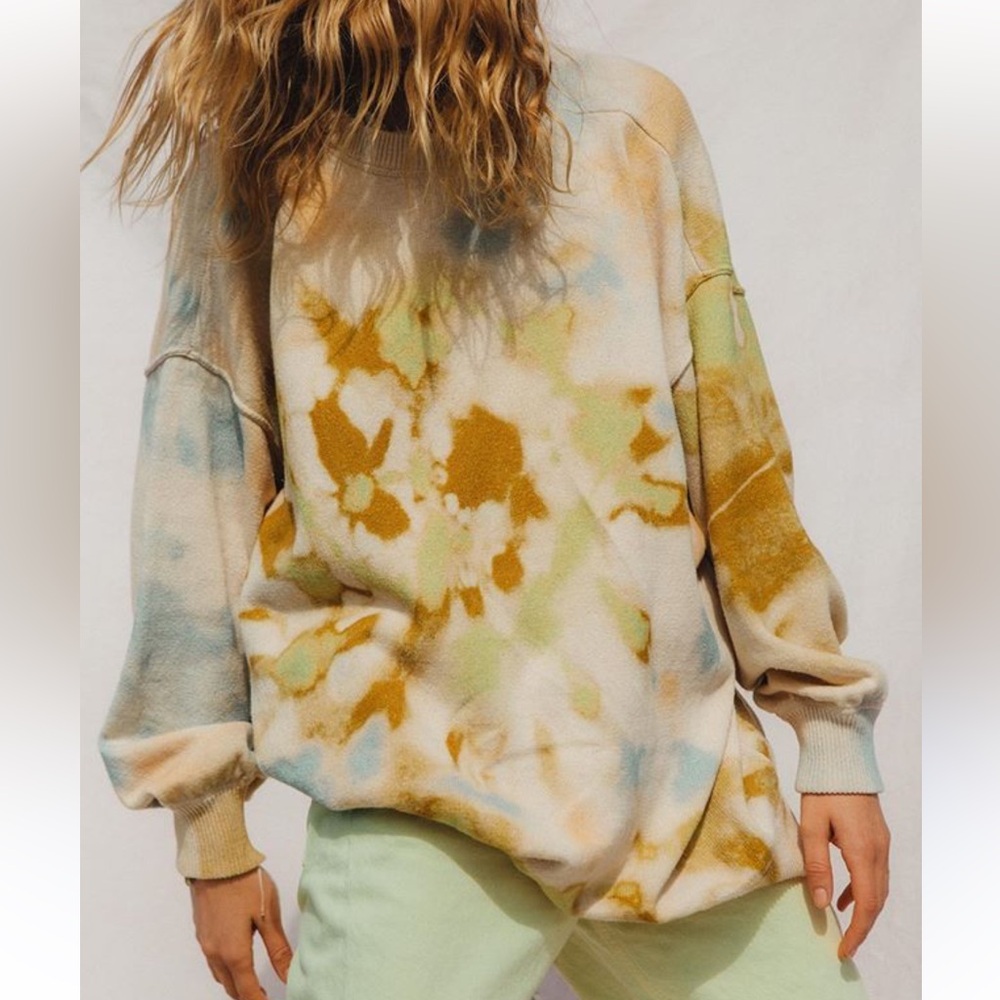 Free People Cosmos Tie Dye Oversized Pullover